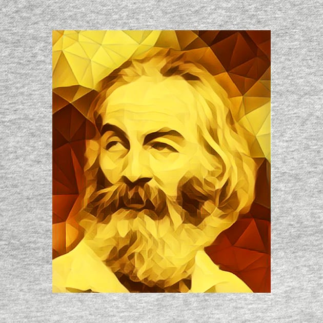 Walt Whitman Golden Portrait | Walt Whitman Artwork 11 by JustLit